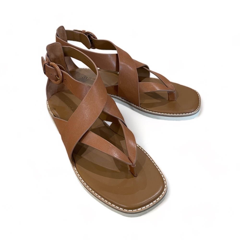 NWOT Vince Morris Tan Leather Sandal